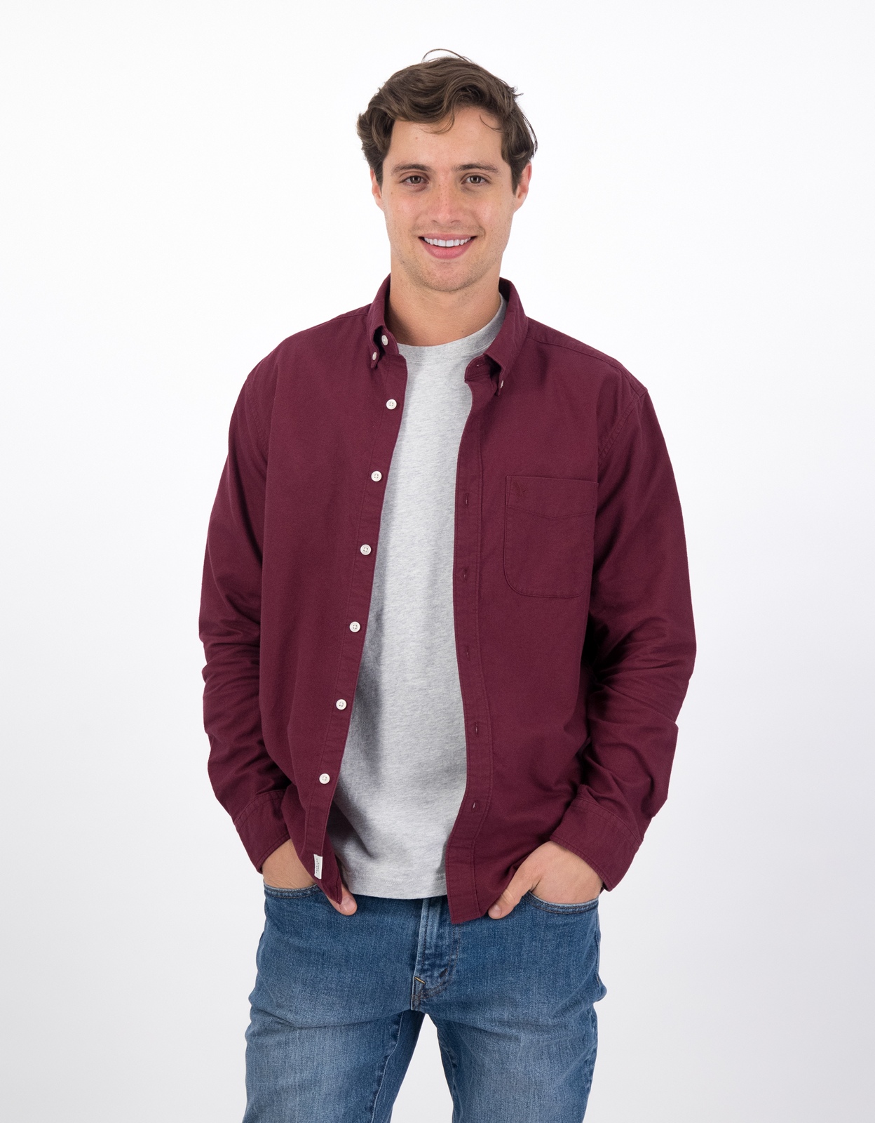 Buy AE Classic Fit Oxford Button-Up Shirt online | American Eagle Outfitters